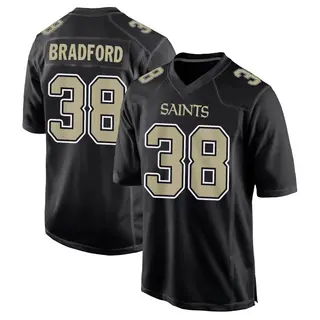 New Orleans Saints Youth Millard Bradford Game Carbon Fashion Jersey - Black