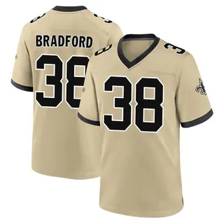 New Orleans Saints Youth Millard Bradford Game day s Alternate Jersey - Gold