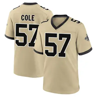 New Orleans Saints Youth Myles Cole Game day s Alternate Jersey - Gold