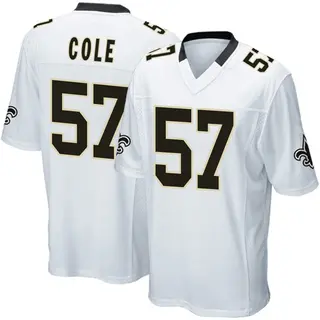 New Orleans Saints Youth Myles Cole Game Jersey - White