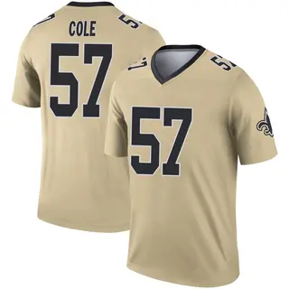 New Orleans Saints Youth Myles Cole Legend Inverted Jersey - Gold