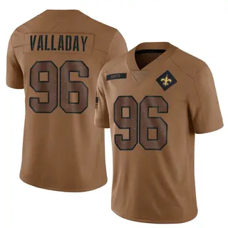 New Orleans Saints Youth Xazavian Valladay Limited 2023 Salute To Service Jersey - Brown
