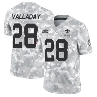 New Orleans Saints Youth Xazavian Valladay Limited 2024 Salute to Service Jersey - Arctic Camo