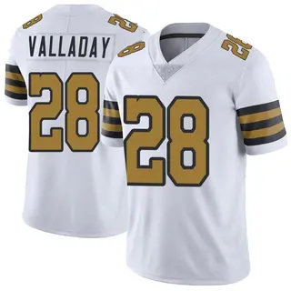 New Orleans Saints Youth Xazavian Valladay Limited Color Rush Jersey - White