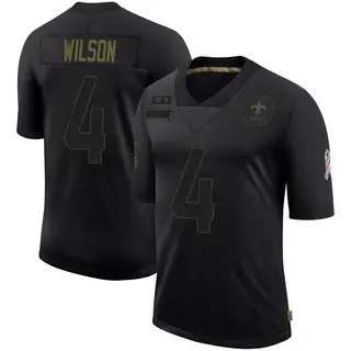 New Orleans Saints Youth Zach Wilson Limited 2020 Salute To Service Jersey - Black