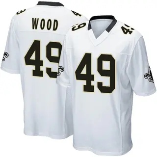 New Orleans Saints Youth Zach Wood Game Jersey - White