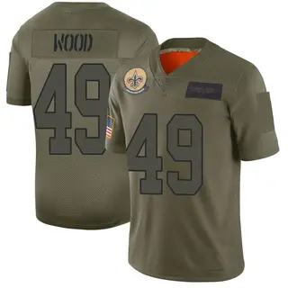 New Orleans Saints Youth Zach Wood Limited 2019 Salute to Service Jersey - Camo