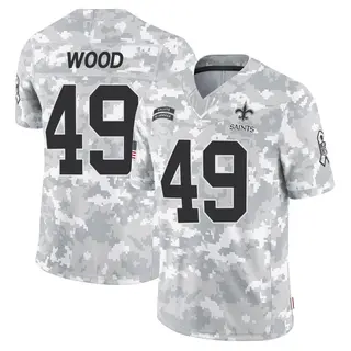 New Orleans Saints Youth Zach Wood Limited 2024 Salute to Service Jersey - Arctic Camo