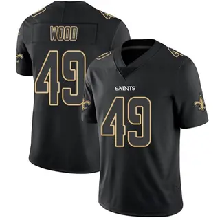 New Orleans Saints Youth Zach Wood Limited Jersey - Black Impact