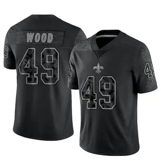 New Orleans Saints Youth Zach Wood Limited Reflective Jersey - Black