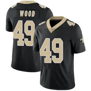New Orleans Saints Youth Zach Wood Limited Team Color Vapor Untouchable Jersey - Black