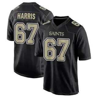 New Orleans Saints Youth Zxavian Harris Game Carbon Fashion Jersey - Black