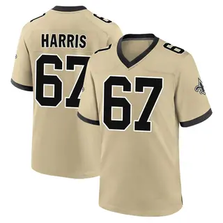 New Orleans Saints Youth Zxavian Harris Game day s Alternate Jersey - Gold